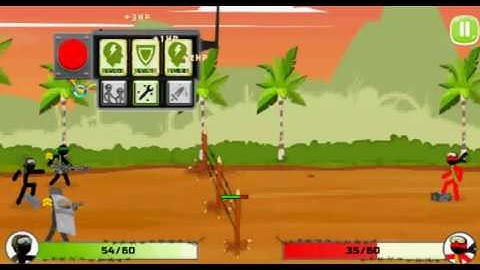 Stickman army team battle game level1 complete score 54