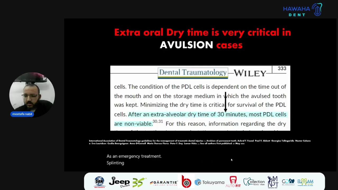 د. مصطفى نبيل – استشاري طب أسنان الأطفال Glimpses In Dental Trauma Management