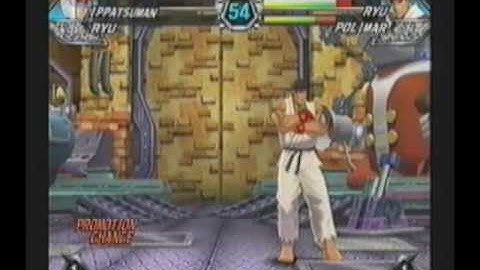 Tatsunoko vs Capcom wifi matches 1(Ken/Tekka|Ryu/Polimar|Ryu/Ippatsuman)