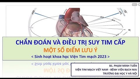 [UPDATE2023] CHẨN ĐOÁN VÀ ĐIỀU TRỊ SUY TIM CÂP - VIỆN TIM MẠCH 2023 - BS PHẠM MINH TUẤN