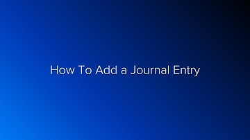 PSL+: How To Add a Journal Entry
