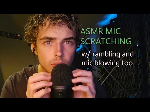 ASMR mic scratching | life + channel updates | mic blowing