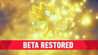 Sonic Frontiers Beta Super Transformation Restored