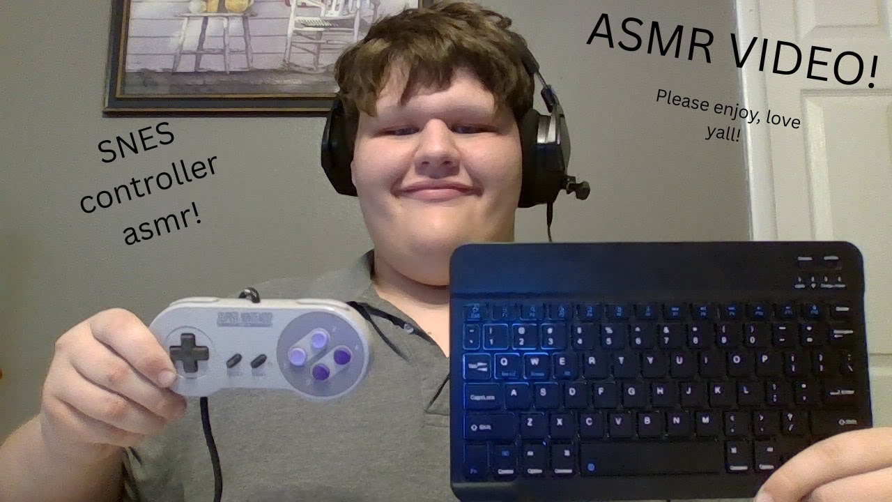 ASMR keyboard and SNES controller!