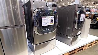 LG 9.0 CU. FT MEGA CAPACITY SMART WI-FI FRONT LOAD ELECTRIC DRYER Shop with us at Costco!!!