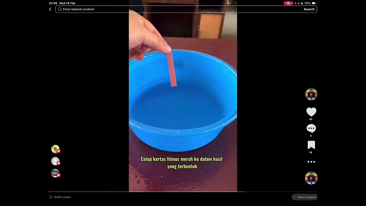 KSSM 4.4 Unsur dalam Kumpulan 1 (Bhgn 2 - tindak balas unsur Kumpulan 1 dgn air)