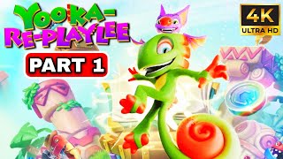 Yooka-Replaylee - 100% Gameplay Walkthrough Part 1 (4K60FPS)