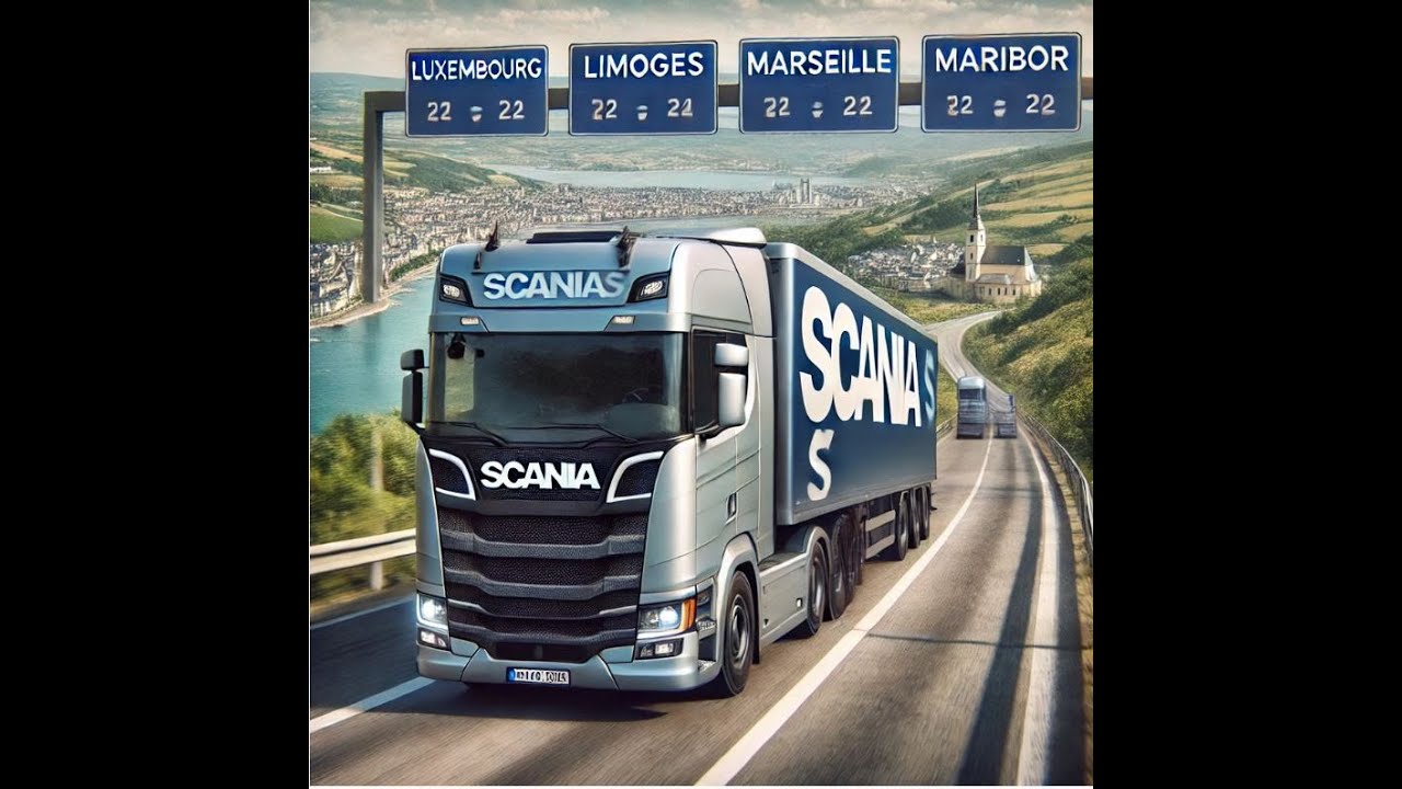 ETS2 MP Scania S on the Road again from Luxembourg - Limoges - Marseille - Maribor