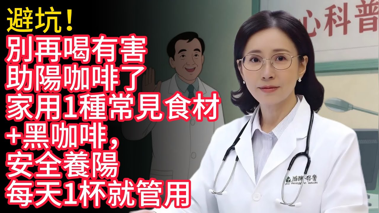 避坑！別再喝有害助陽咖啡了！家用1種常見食材+黑咖啡，安全養陽，每天1杯就管用