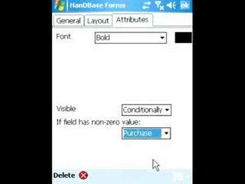 HanDBase 4 Tutorial: Conditional UI (Pocket PC)