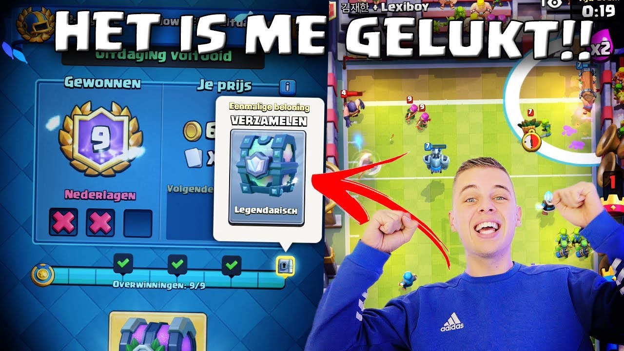 LEGENDARISCHE KIST DOOR TOUCHDOWN UITDAGING!! CLASH ROYALE NEDERLANDS