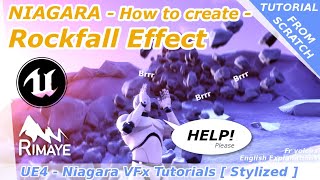 Niagara : How to Create a Rockfall Effect - Unreal Engine tutorial [ UE4 - Tutorial From Scratch ]