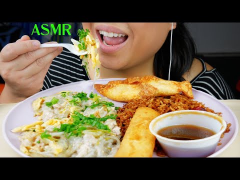 CRISPIEST crab rangoons & chow mein noodles with lots of GRAVY