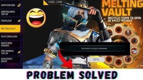MELTING VAULT EVENT NOT OPENING 😥 FREE FIRE NEW EVENT / PROBLEM SOLVED