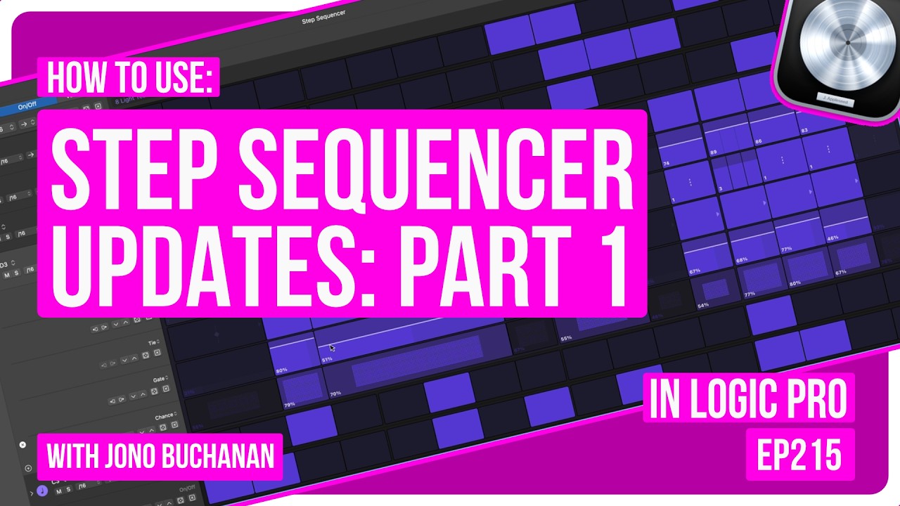 Logic Pro 12: Обновления пошагового секвенсора (Часть 1)