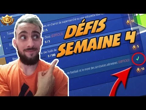 DEFIS SEMAINE 4 FORTNITE : TERRAIN DE FOOT STATION SERVICE ET MONT ACROBATIE