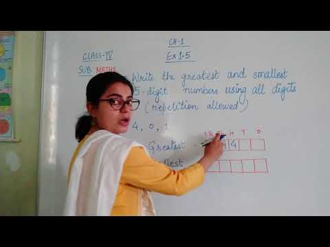 MATHS Class 4 Ex 1.5 Q17 (c) formation of greatest & smallest 5 digit number with repetition