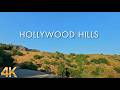 Los Angeles 4K Drive: Hollywood Hills, Hollywood Sign &amp; Mulholland at Sunset