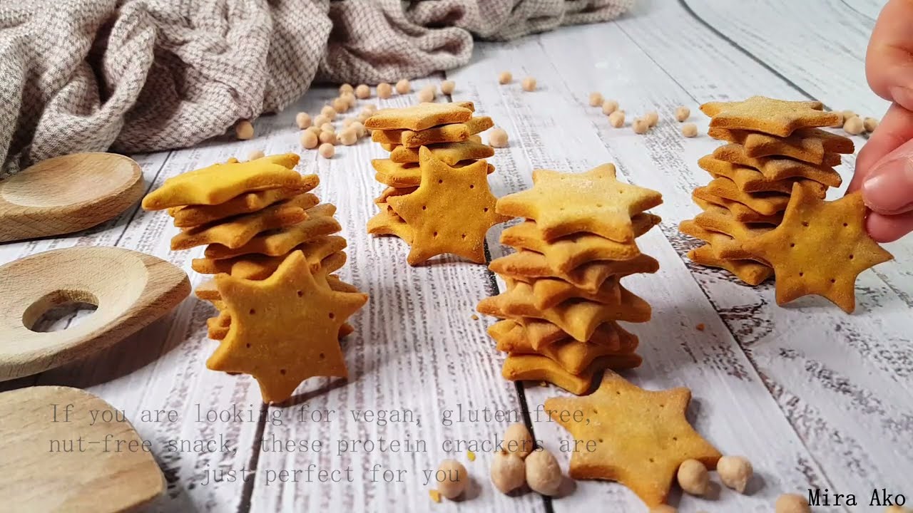 Healthy Gluten-free Protein Chickpea Crackers | Healthy Vegan Snacks