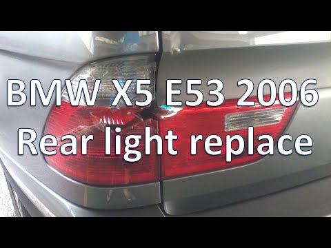 BMW X5 E53 2006 Rear light replace (Cambiar faros traseros)