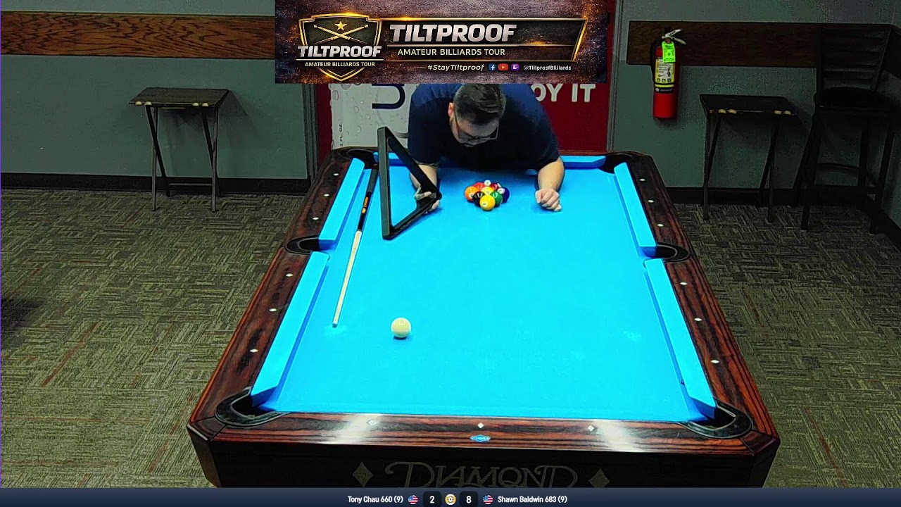 Image of video the Tiltproof Amateur Billiards Tour Stop #3 Tony Chau vs Shawn Baldwin 16