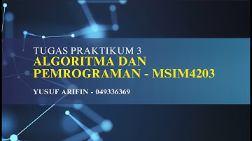 Tugas 3 Algoritma dan Pemrograman