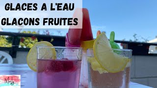 Recettes GLACES A L'EAU et glaçons fruités | Glace citron framboise | Mimly screenshot 2
