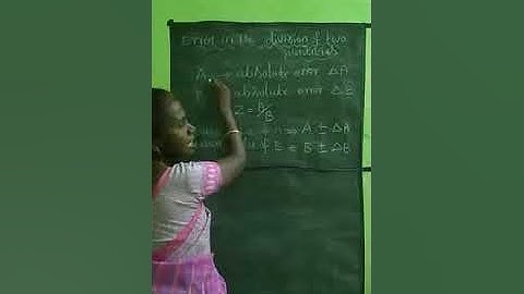 Error in division of two quantities