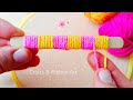 It&#39;s so Beautiful 💖🌟 Super Easy Woolen Flower Craft Ideas with Ice Cream Stick - DIY Yarn Flowers