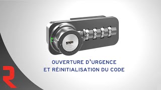 Serrure à combinaison 59  - Code fixe - Ouverture d'urgence et réinitialisation du code