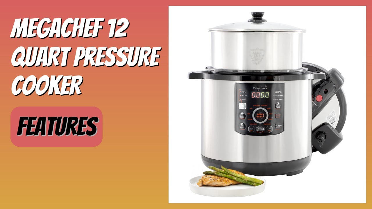 REVIEW (2025): MegaChef 12 Quart Pressure Cooker. Features.