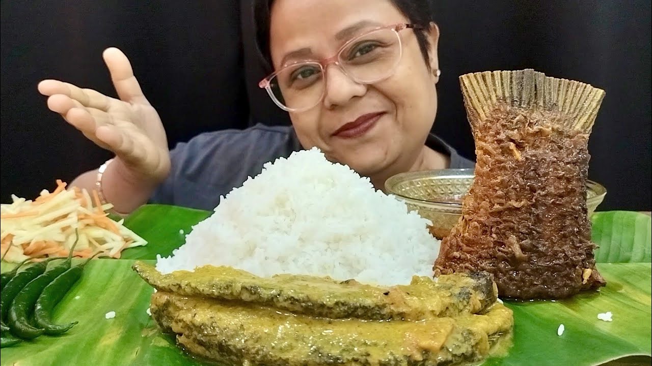 Maach bhaat, shorshe pabda, katla maacher jhol