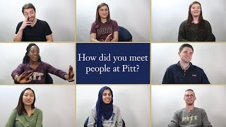 How did you meet people at Pitt?