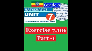 Mathematics Grade 9 Unit 7 Exercise 7.10b Part-1@mathT_21