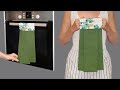 How to sew a handmade kitchen towel in 5 minutes
