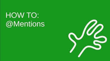 How to use @mentions