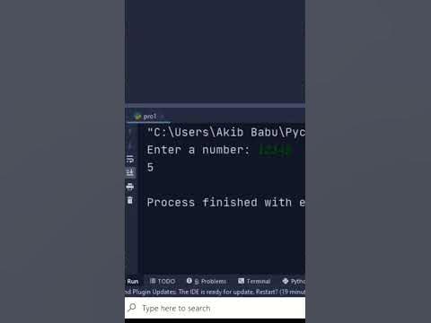 Counting the digits of number using Python #shorts #pythonforbeginners ...
