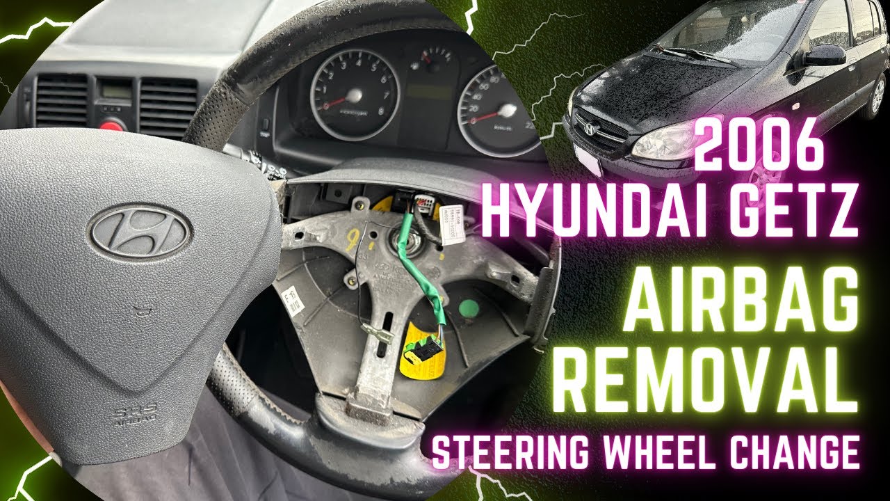 Hyundai Getz airbag steering wheel removal 20022011 YouTube
