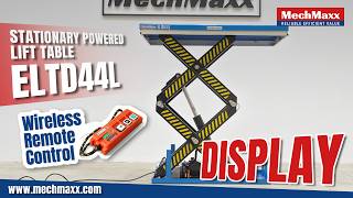Demonstration of Wireless Remote Control Double Scissor Electric Hydraulic Lift Table, ELTD44L