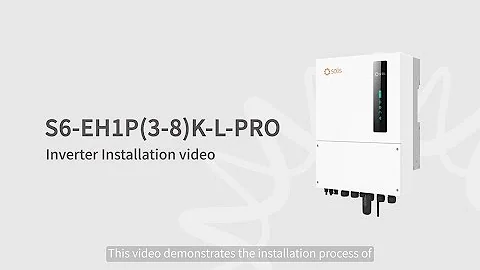 S6-EH1P(3-8)K-L-PRO #Solis Inverter Installation Video