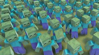 Zombie Apocalypse In Minecraft Today Ultimate Epic Battle Simulator 2 Uebs 2