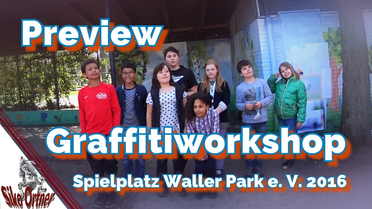 Graffitiworkshop von Siko Ortner für Initiative Spielplatz Waller Park e. V.  Frühjahr  2016