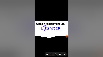 Class 7 17 week assignment answer