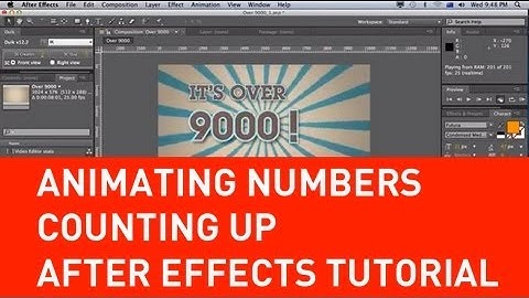 Animating numbers counting up in After Effects tutorial