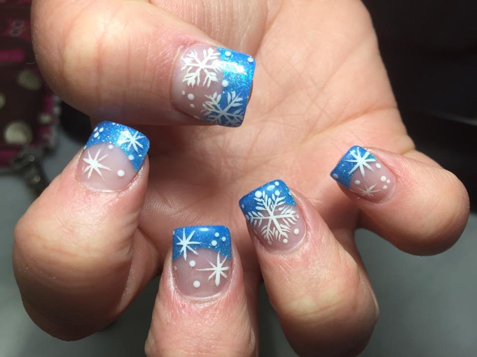 Sparkling Snow Nail Design - wide 1