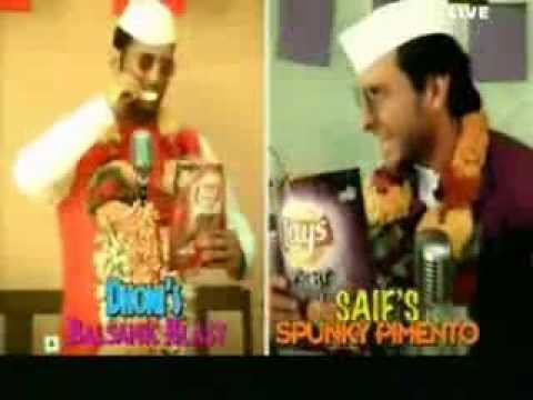 Lays chip ads starring Saif & Dhoni