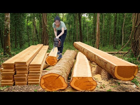 Alone, A chainsaw, A dream: Girl builds a Log House in the wilderness