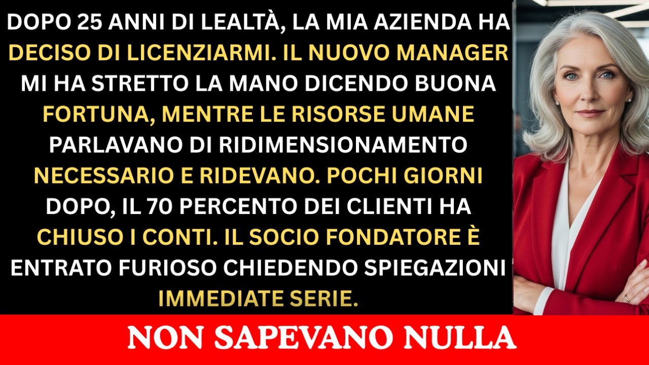 Mi Hanno Licenziato Dopo 25 Anni — Pochi Giorni Dopo, Il 70% Dei Clienti Sparì Nel Nulla