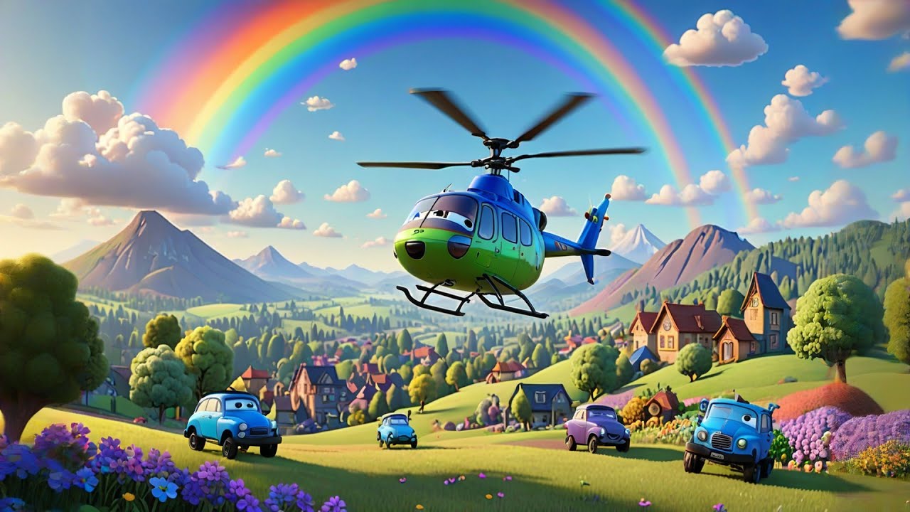 My Little Blue Helicopter | Fun Vehicle Song for Kids | Nursery Rhymes and Baby Songs