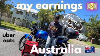 my earnings  by delivering food in australia